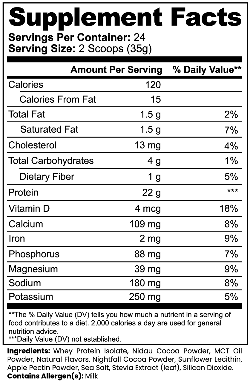 Advanced 100% Whey Protein Isolate chocolate cake